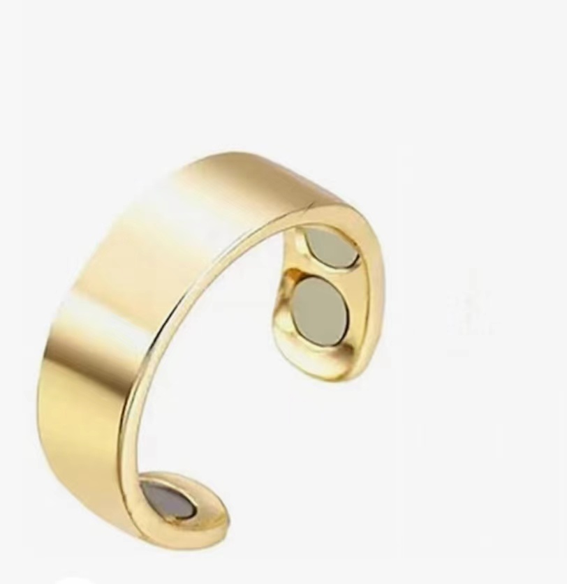 Anello in rame puro Anelli magnetici in rame puro al 99,99% 4 pezzi Magneti Anello classico regolabile Anillo magnetico terapeutico: Rosso