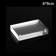 1*Photo Frame Transparent Photo Frame Clear View Both Sided Magnetic Acrylic Block Picture 100% Brand And