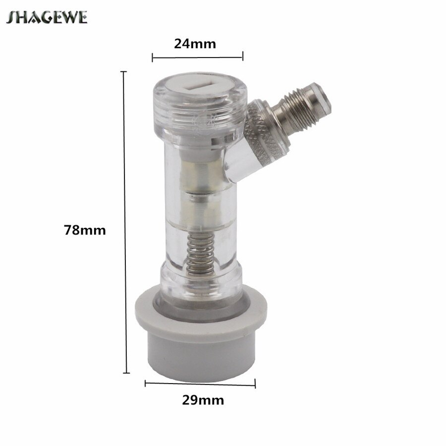 Bloqueo de bola desconectar con válvula de Gas 1/4 "MFL Conector de rosca para cerveza Soda barril de Cornelio Homebrewing