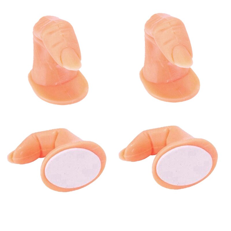 2 stk praksis finger nail art praksis finger plast fingre med negle til hånd nail art træning display dekorationsværktøjer: 2p fingre med søm