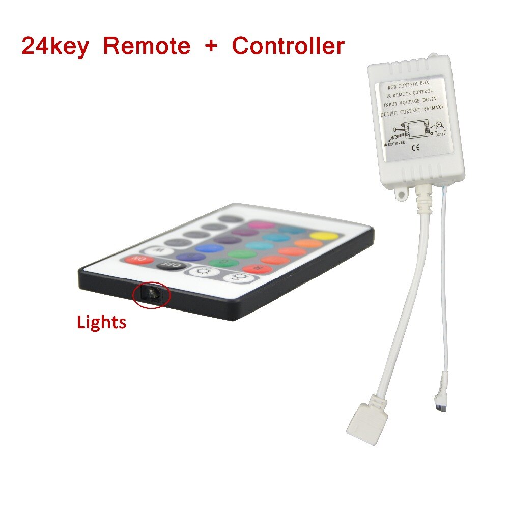 RGB Controler 12V 24 Key Wireless led IR Remote Controller For 3528 5050 RGB LED Strip Light