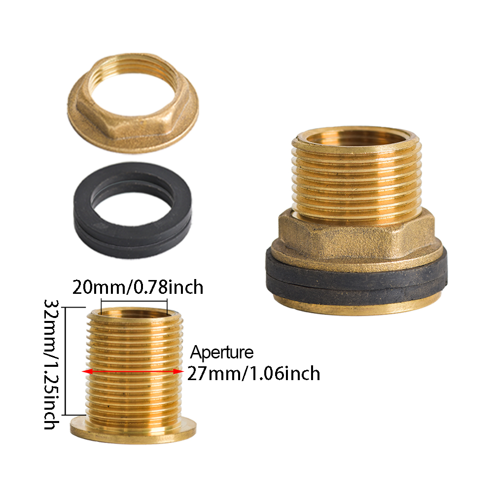 IBC Tank Brass Tap Adapter S60X6 Thread 10mm Garden Hose Connect Faucet Tank 1000 Liter IBC Tank Valve Fitting