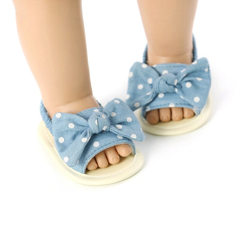 Baby Girls Bow Breathable Anti-Slip Summer Shoes Sandals Toddler Soft Soled First Walkers Shoes