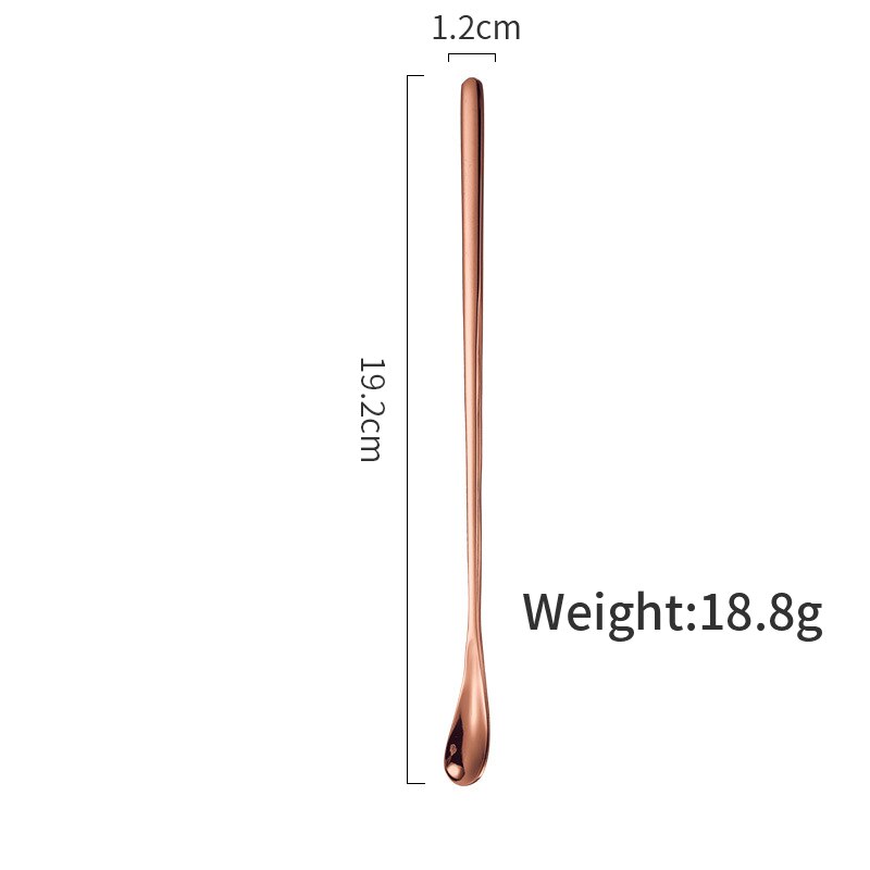 ZLAR 304 Stainless Steel Spoon Coffee Ice Tea Spoon Club Wine Cutlery Tableware Dinnerware Tiny Spoons Kichen Accessories: Rose Gold Small