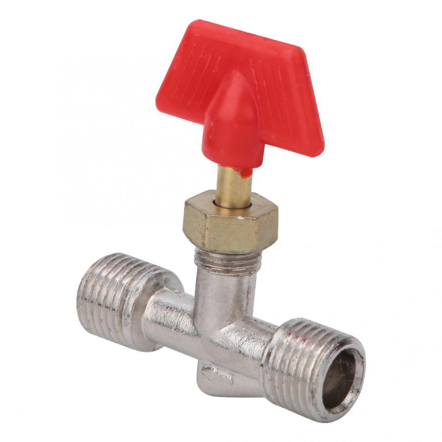 5 Pcs Needle Valve 1/4in Float Ball Valve Structure Spare Parts for Air Compressor Brass Valve 1/4in Needle Valve