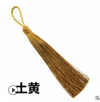 10 stuks handgemaakte kwastjes 16 cm borlas para coser diy kwastjes voor sieraden sleutel mobiele telefoon tas franje rand kwastjes hanger: Taupe