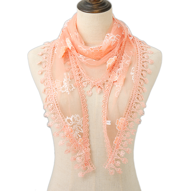 Lenço feminino triangular xale de renda para igreja, véu transparente bordado espanhol de renda para igrejam: 3