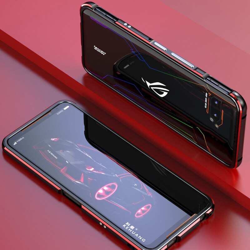 Stoßstange Für Asus ROG Telefon II ZS660KL Fall Ultra Dünne Aluminium Metall Stoßfest Harte Telefon Fall Abdeckung für Asus Zenfone rogphone 2