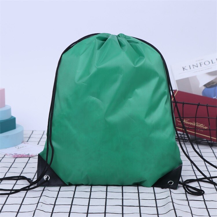 2022 Draagbare Sporttas Dikker Trekkoord Riem Riding Backpack Gym Koord Schoenen Bag Kleding Rugzakken Waterdicht: green