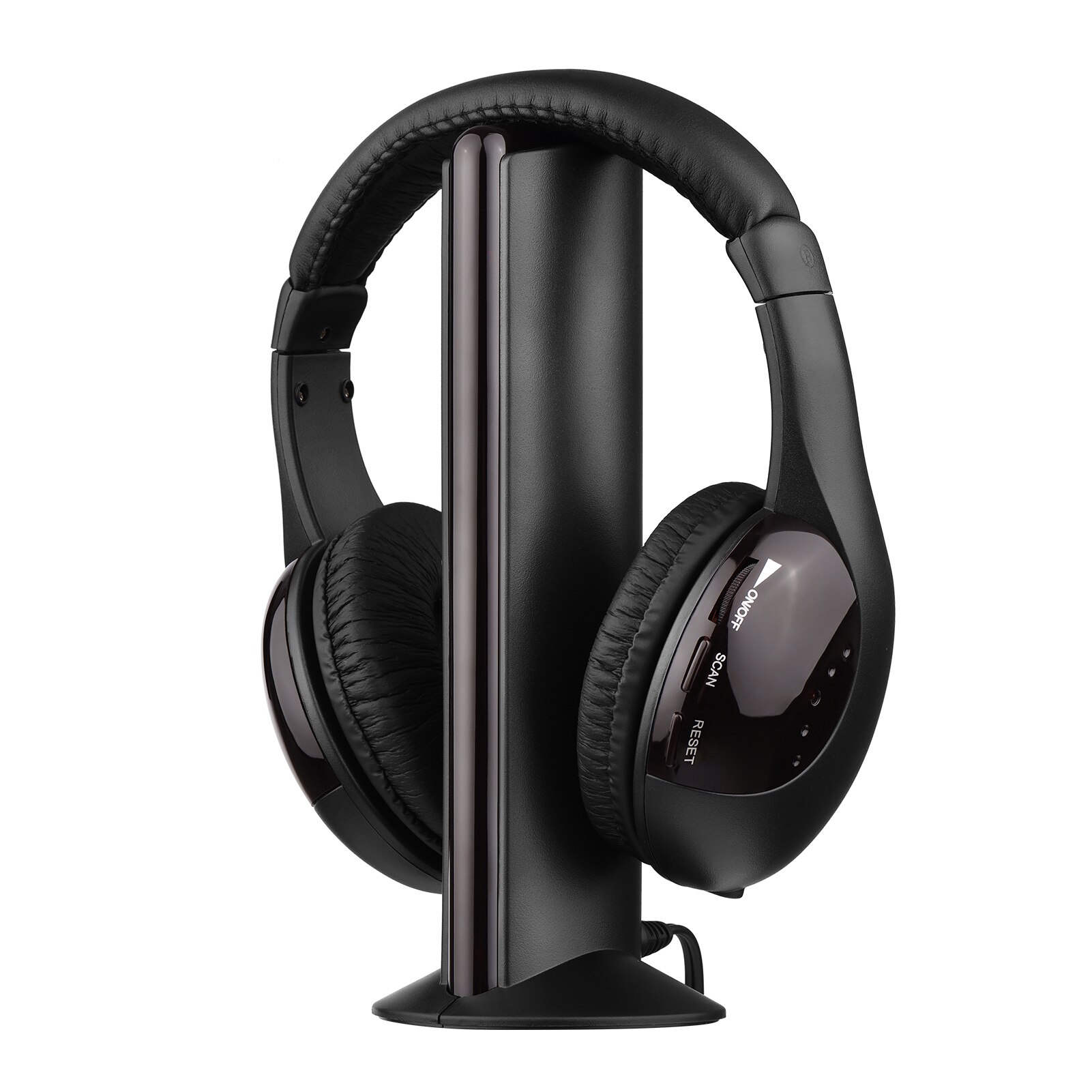 5-In-1 Multifunctionele Draadloze Headset Fm Hi-Fi Draadloze Hoofdtelefoon Zender Ontvanger Set Fm Radio Computer Tv Monitor hoofdtelefoon