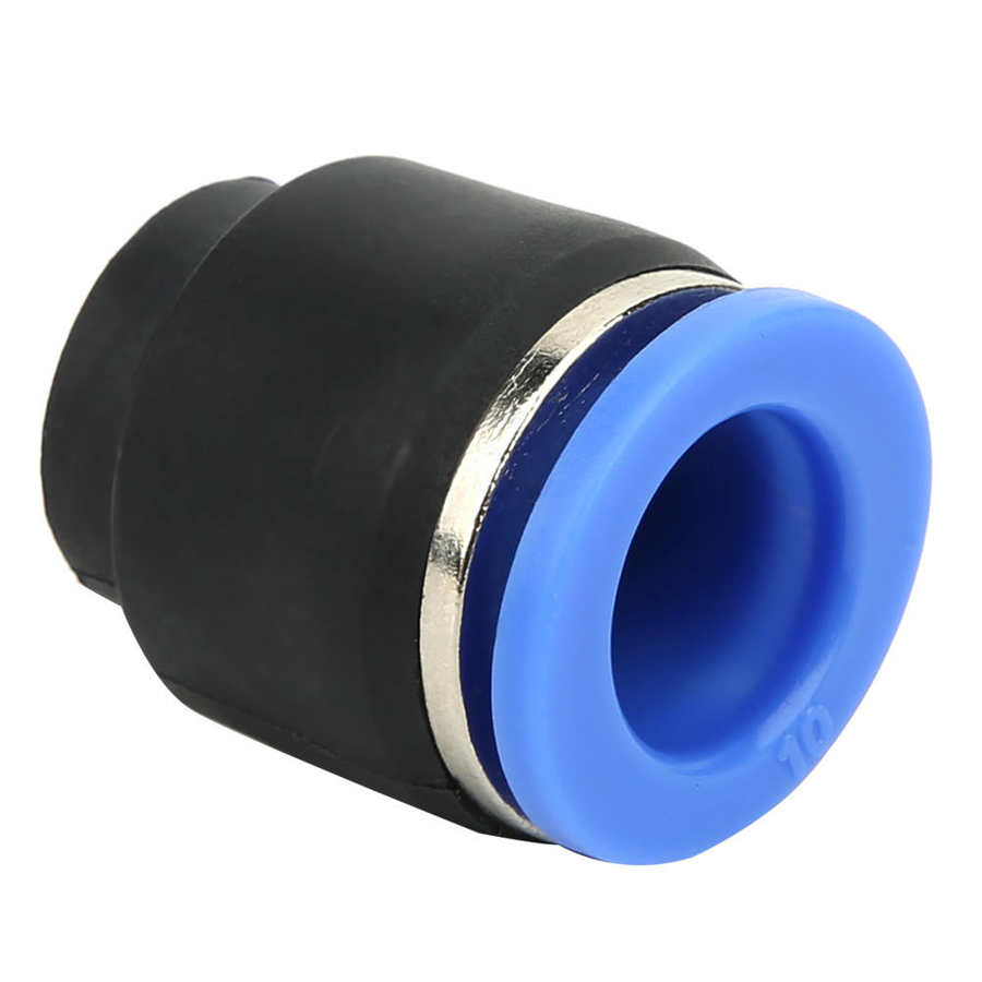 50PCs 1.0MPa Air Pipe Plug Pneumatic Cap Plastic + Brass Quick Insert PPF10 Oval Release Ring Hotel Use