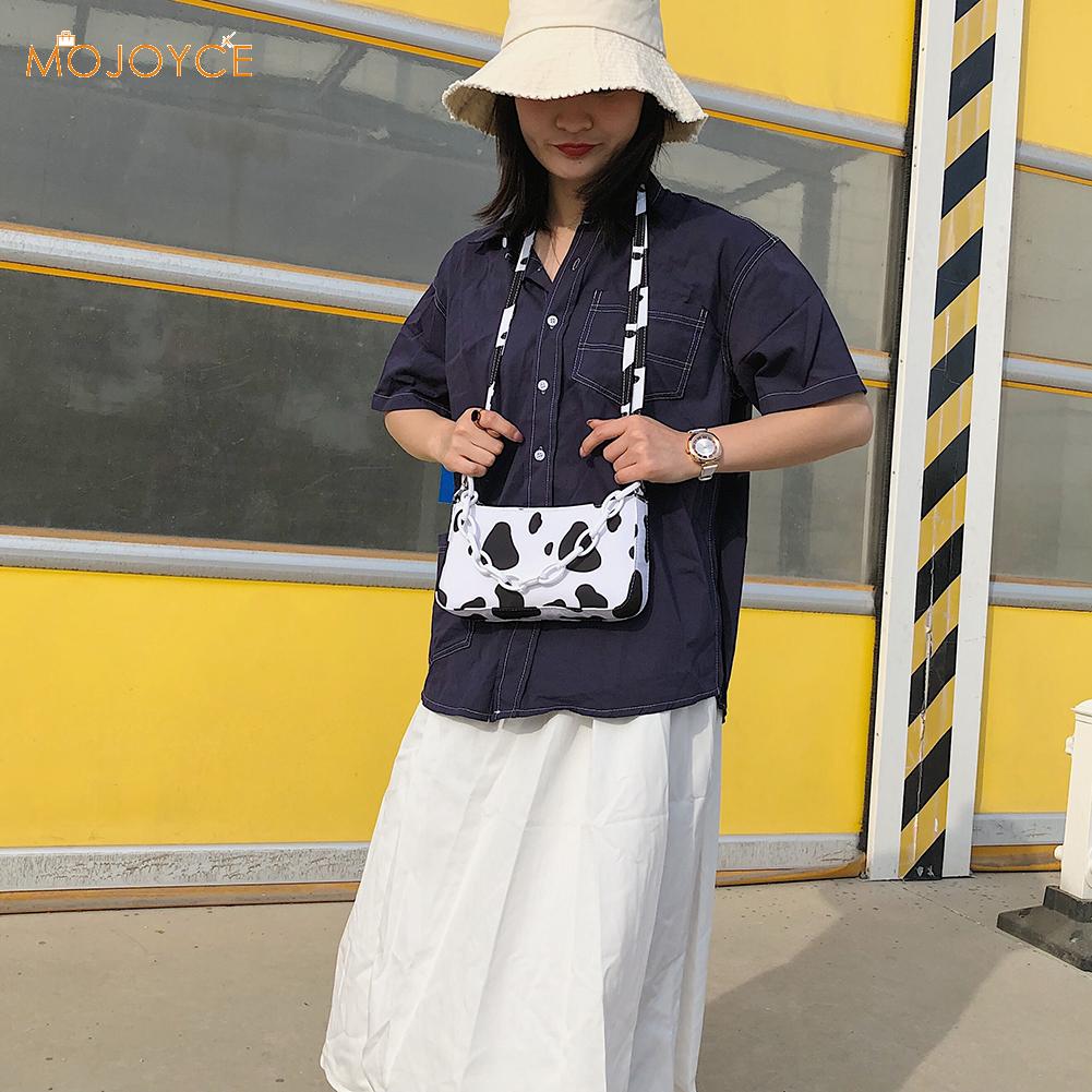 Oxford skulderslynge håndtasker kvinder ko spot lynlås kvinde rejse clutch pose til udendørs shopping rejse ornamenter