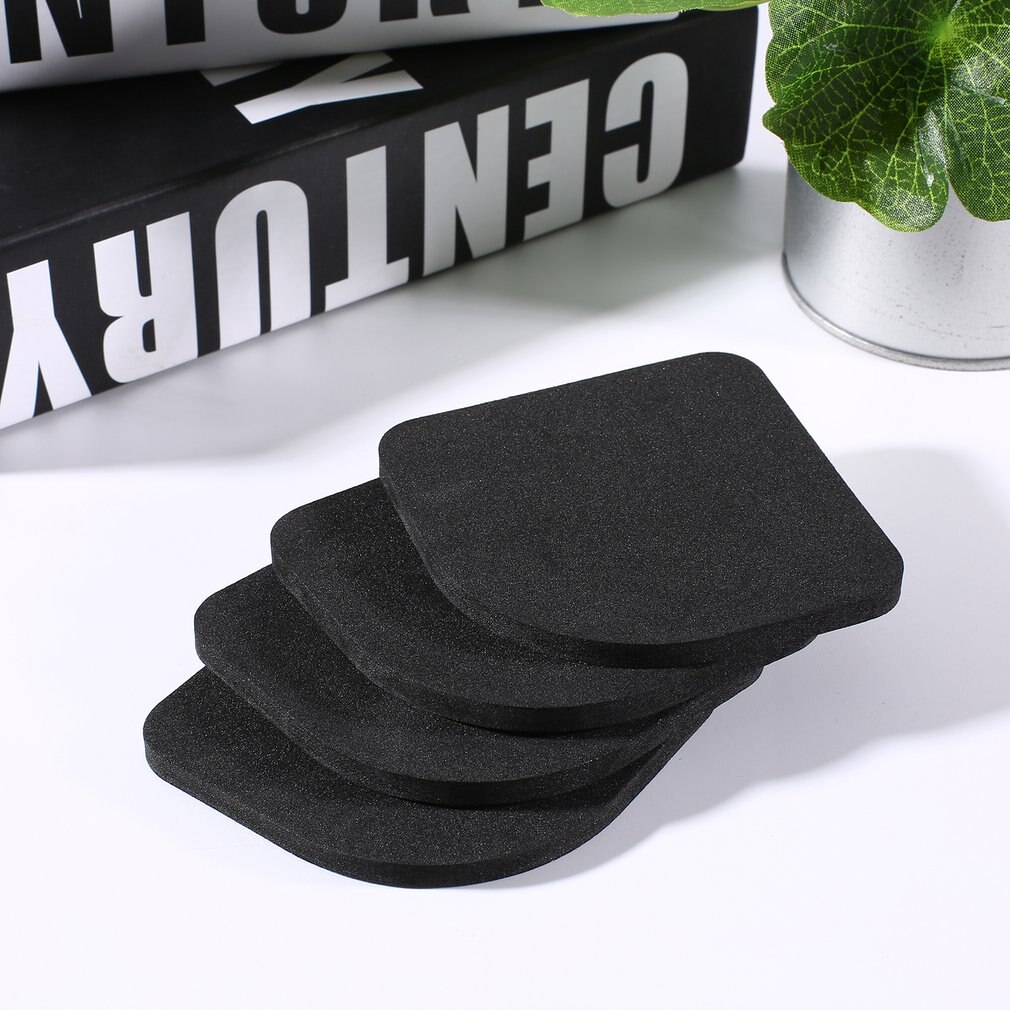 4Pcs Black EVA Washing Machine Shock Mat Pads Refrigerator Shock Mute Pad Refrigerator Anti-vibration Noise Pad Non-slip Mats