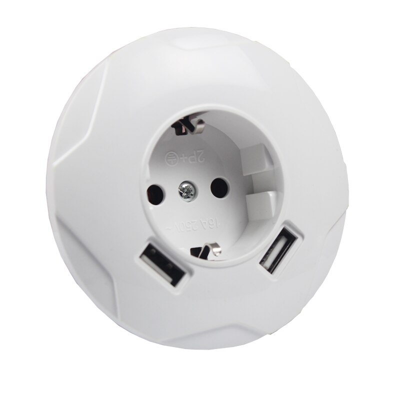 USB Wall Socket Double USB Port 5V 2A usb wall outlet usb murale steckdose F03