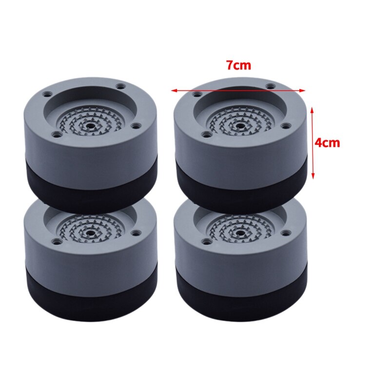 4 Stks/set Anti-Vibratie Pads Rubber Ruisonderdrukking Trillingen Anti-Lopen Voet Mount Voor Wasmachine En droger Verstelbare Hij