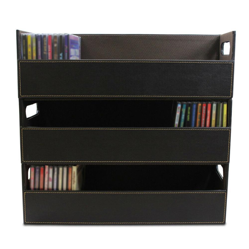 Caja de almacenamiento móvil para unidad de CD DVD, soporte de caja protectora, bandeja de apilamiento, organizador de espacio, contenedor, piezas electrónicas, bolsa