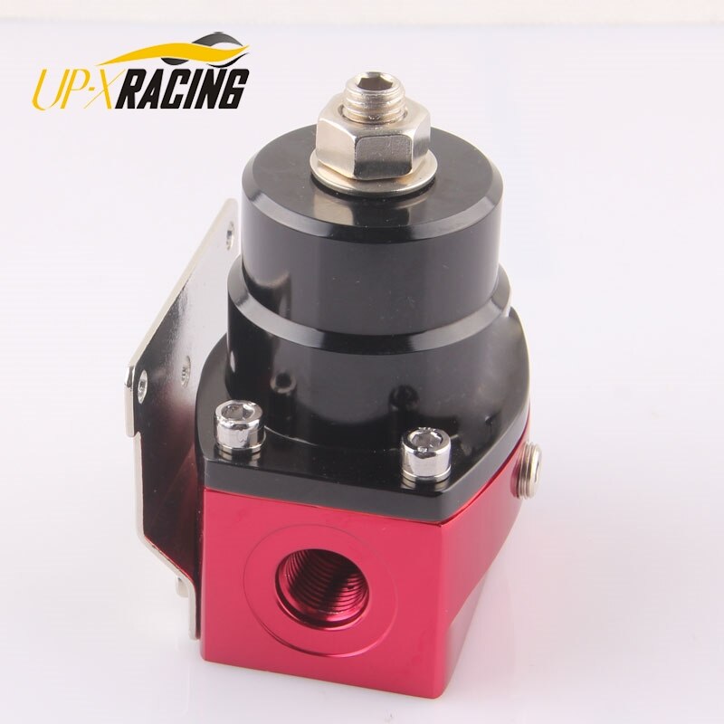 Régulateur de pression de carburant en aluminium noir et rouge style AN6 port assurance: black with logo