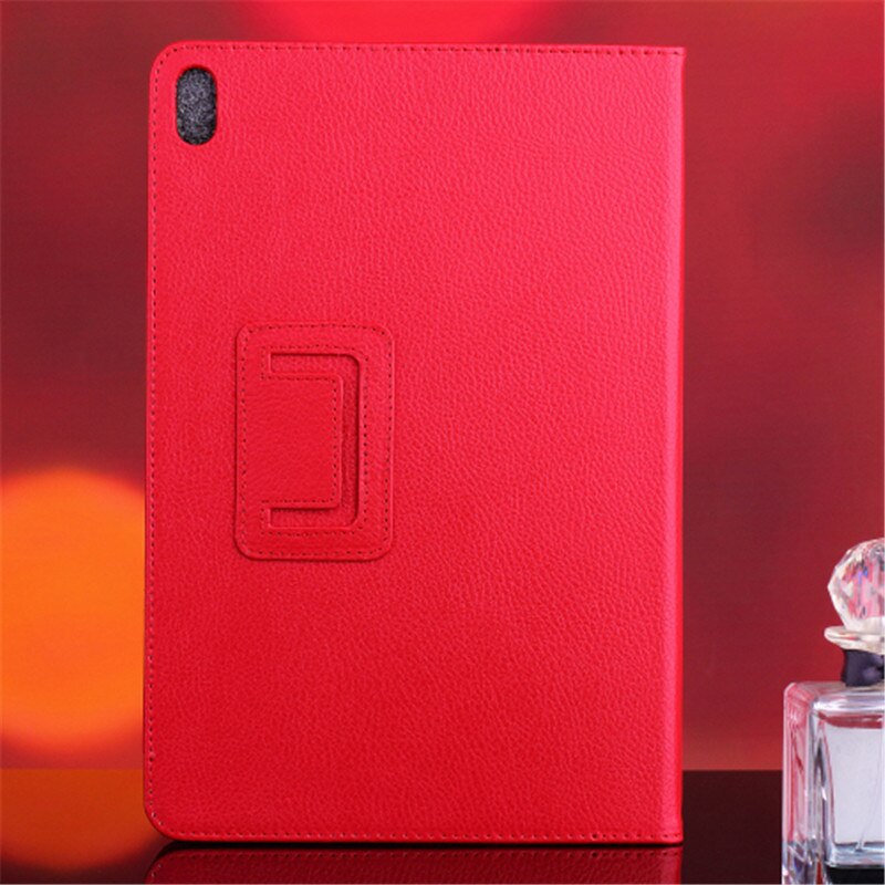 Case Voor Lenovo Idee Tab A10-70 A7600 A7600h A7600f Flio Pu Lederen Stand Houder Tablet Cover Voor A7600 A10-80h 10.1 inch: Rood