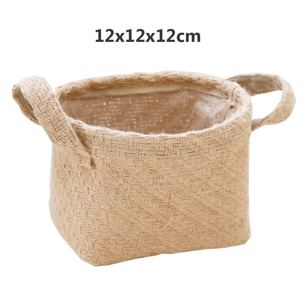 Rattan Straw Storage Basket Clothing Storage Basket Wicker Basket Folding Flower Pot Home Garden Hanging Basket Wedding: 9