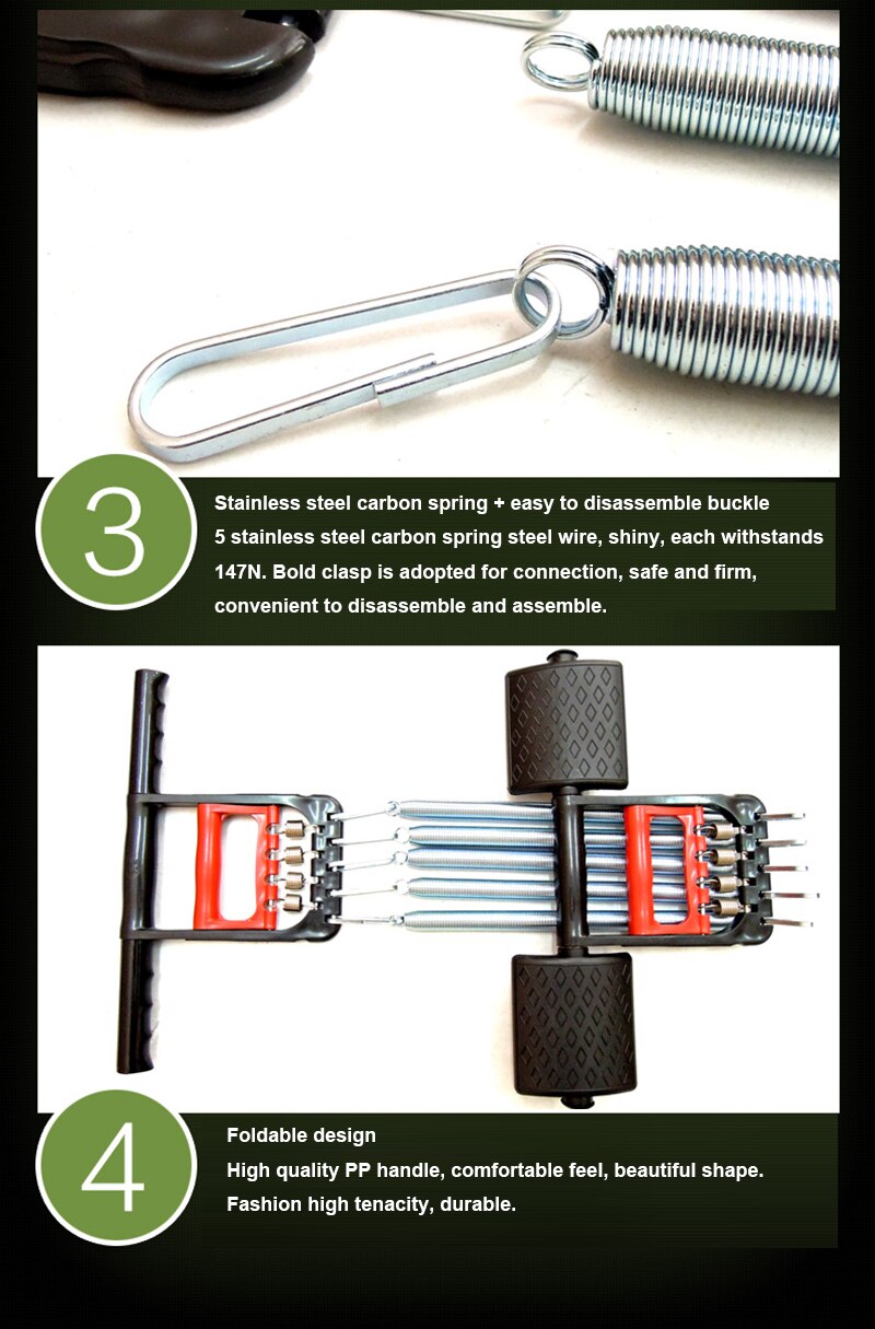 Spring Chest Developer Muscle Exercise Workout Expander Men Gym Fitness Tension Chest Puller Spring Steel Resistance Trainer