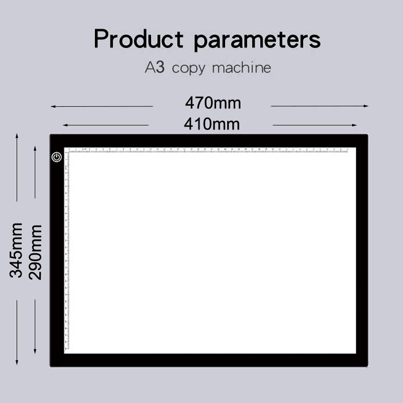 LED Copy Desk Copy Station A3 Cartoon Pad With Measure Building Light Up Copy Pad(1pc)
