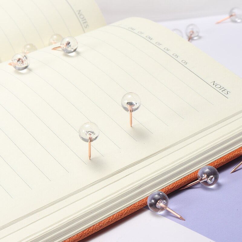 100pcs Drawing Thumbtack Board Pins Transparent Push Pins Thumb Photo Map Wall Studs For Office School DIY Art Supplies