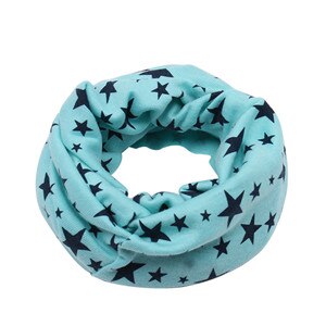 Barnscarf snood utomhus halsduk halsduk höst vinter söt lång varm stjärntryck ring halsduk för barn 7 färg: Blå