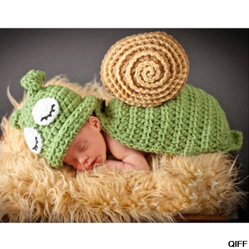 Baby Schnecke Fotografie Prop Neugeborene Mädchen Jungen Geburtstag Party Stricken Kostüm Kit