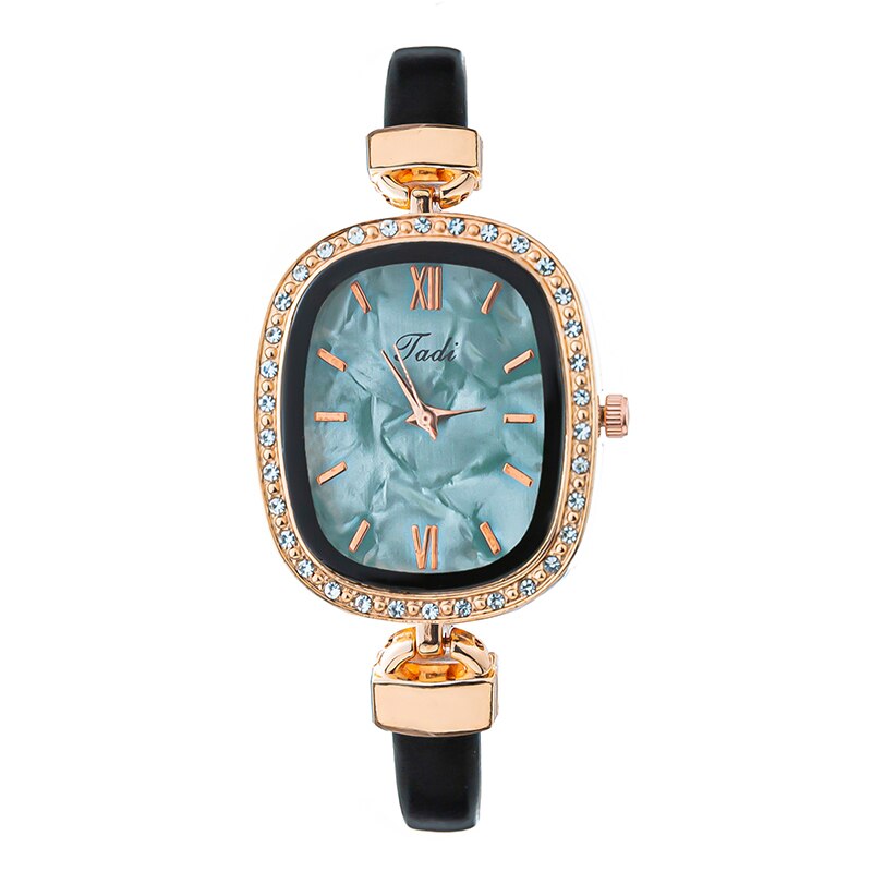 Vrouwen Horloges Armband Sterrenhemel Dames Armband Horloge Marmer Casual Lederen Quartz Horloge Klok Relogio Feminino: green