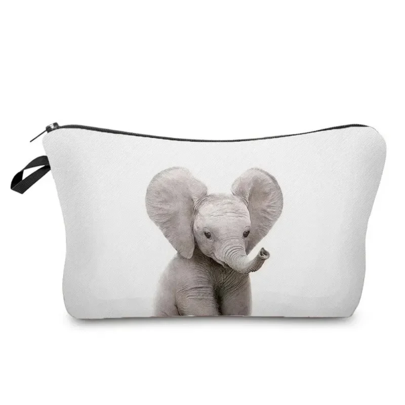 Cute Animal Series Panda Koala Elephant Print Women's Bag Casual Cosmetic Bags Waterproof Makeup Bag Portable Small Toiletry Bag