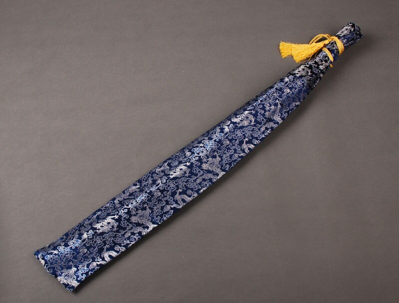 Soft and Delicate Silk Sword Bag Fitting for Japanese Samurai Sword Katana Blue Dragon Nice Collection or QD1