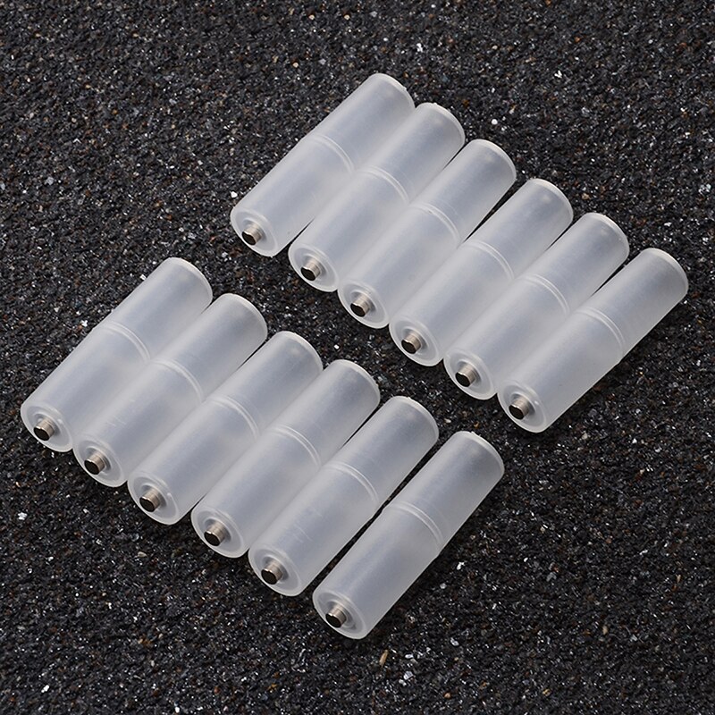 12 Stuks Aaa Naar Aa Size Cell Batterij Converter Draagbare Batterij Houder Case Switcher Voor Batterij Opbergdoos