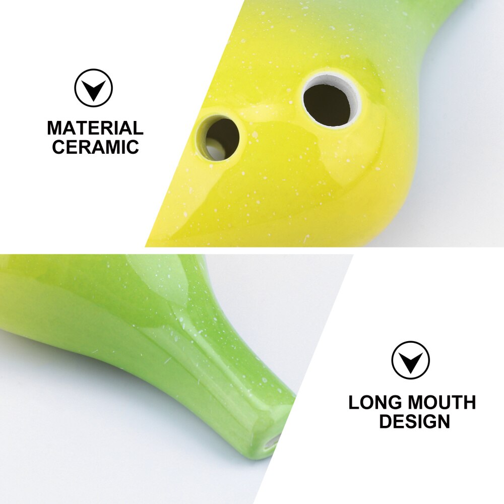 6 Hole Ceramic Ocarina - Bottle Style Ocarina Flute - Musical Instrument for Beginners