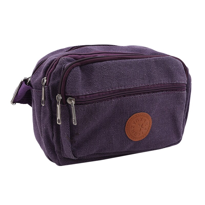 Koreaanse nylon canvas dames messenger bag vrouwelijke casual polka dot canvas schoudertas diagonaal kleine tas: Paars