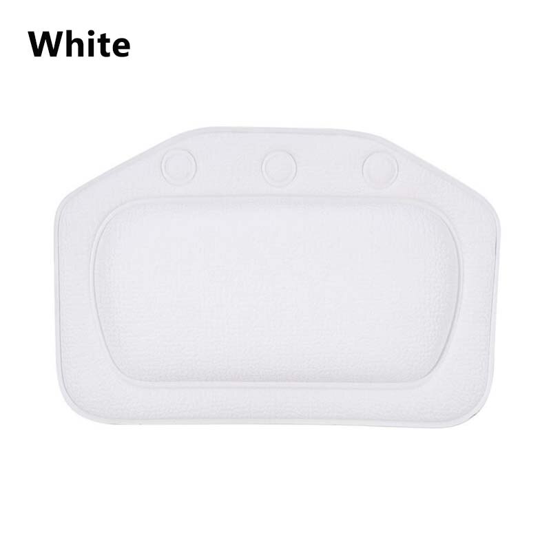 Bathtub Pillow Cushion SPA Bath Pillow Home Bathtub PVC Neck Bathtub Cushion Soft Headrest Suction Cup Pillow Accessories: White
