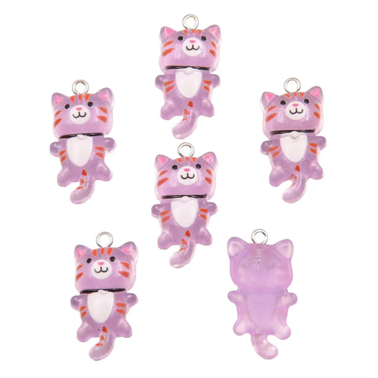 10pcs 15*29mm Cute Cat Flat Back Charms For Pendant DIY Earrings Necklace Jewelry Accessories Finding: None