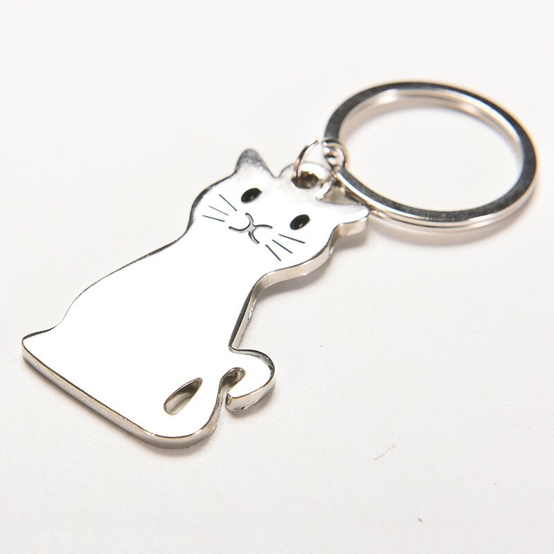 1Pc Cat Shaped Toy Keychain Key Ring Keyring Metal Key Chain