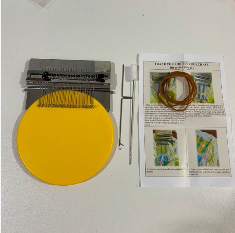 Mini Knitting Machine DIY Apparel Sewing Small Loom for Knitting Machine with Instructions Accessories Knitting Weaving Loom