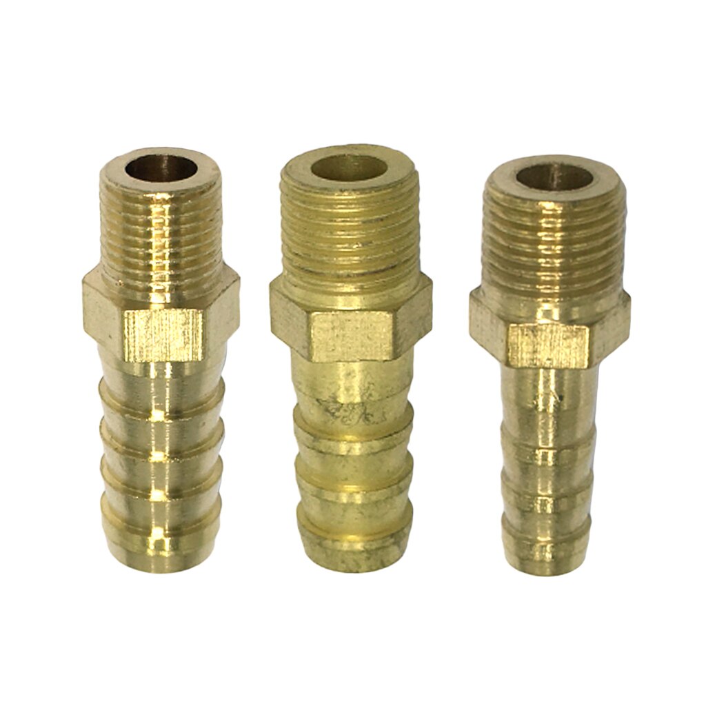 Brass Straight Hose Pipe Fitting- Equal Barb Coupler Connectors, DN6x 6mm-10mm, Heavy Duty