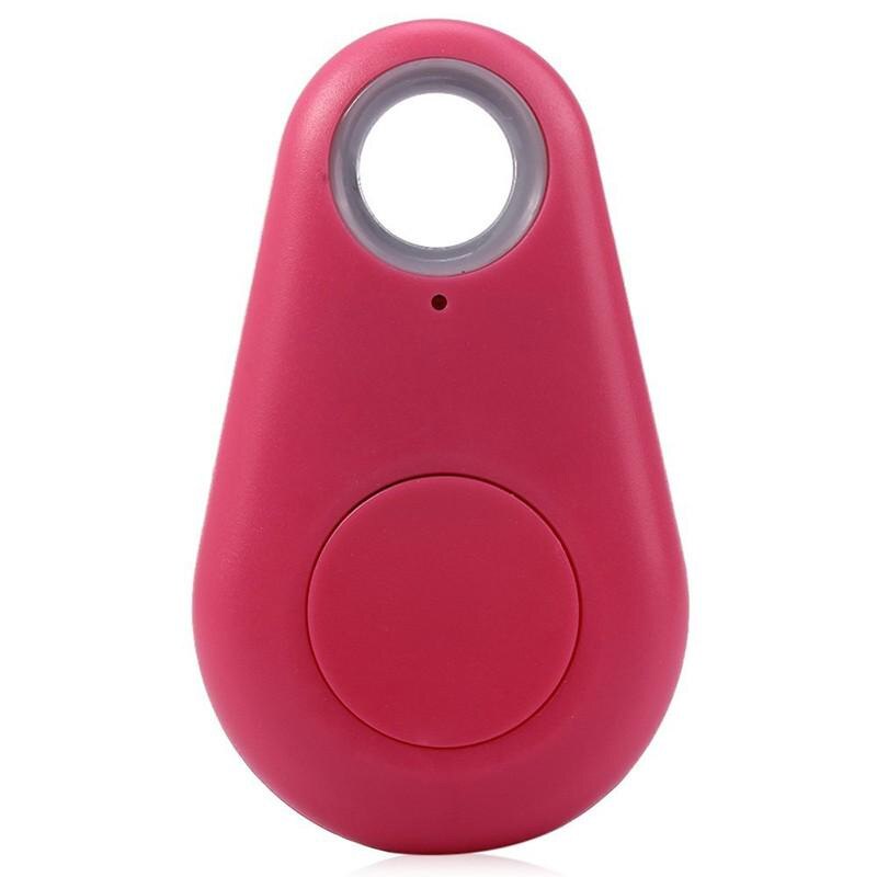 1PC Anti-Lost Bluetooth Tracker Pet Smart GPS Locator Tracer for Dog Cat Kids Wallet Key Car Finder Anti Lost Alarm: Roze