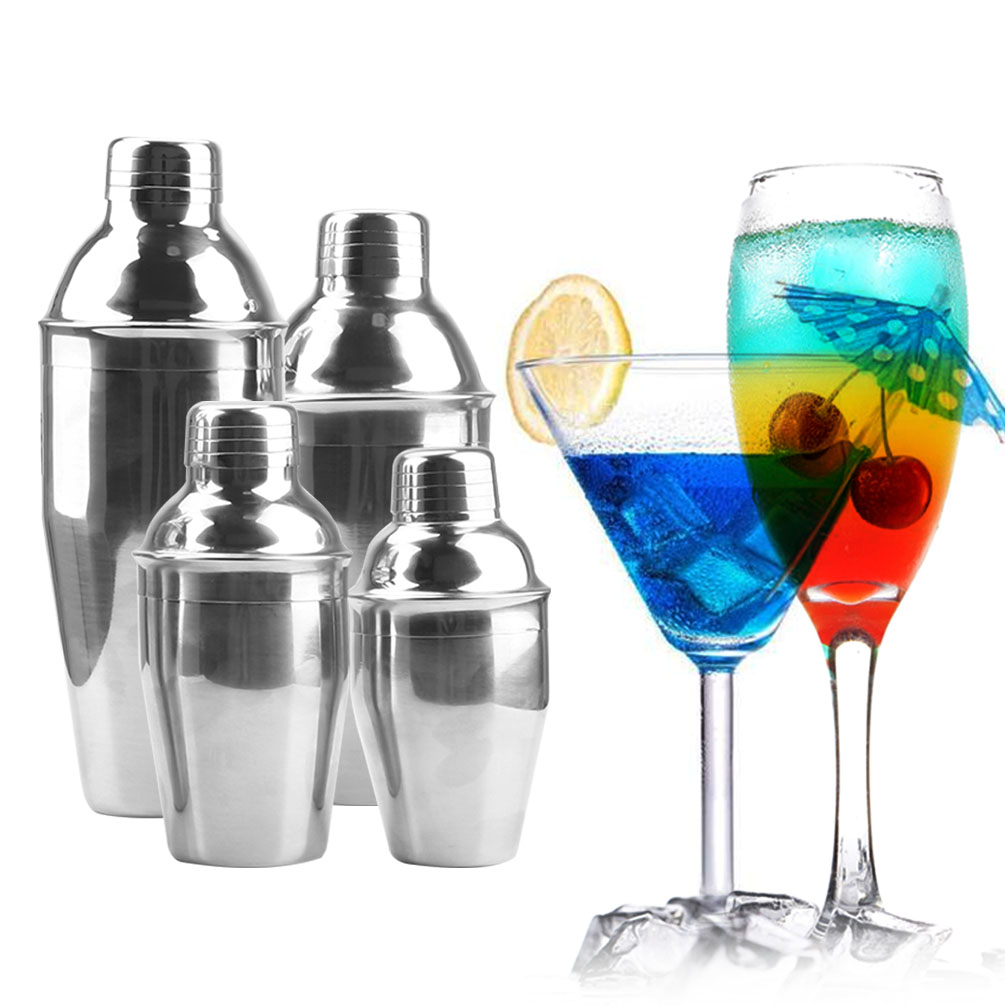 Stainless Steel Cocktail Shaker Party Bar Tools 250/350/550/750ml Boston Martini Cocktail Wine Mixer 1PC