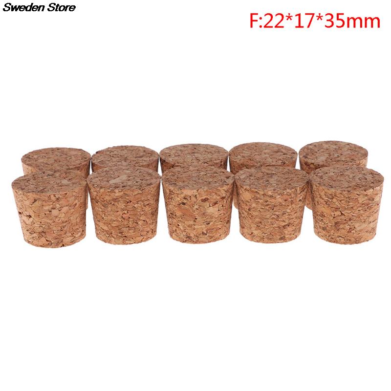 10pcs Wood Wine Glass Bottle Stopper Kettle Pudding Container Cork Cap Burette Buret Tube Lid: F