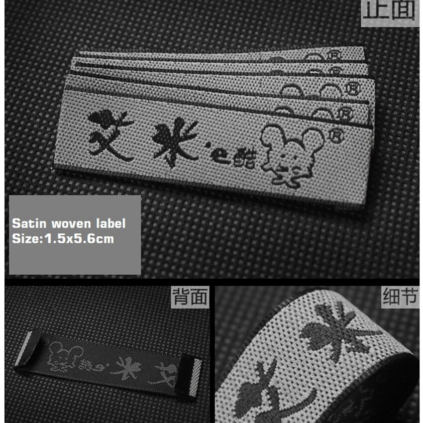 ZeQi custom garment labels clothing labels woven label main label 1000pcs/lot