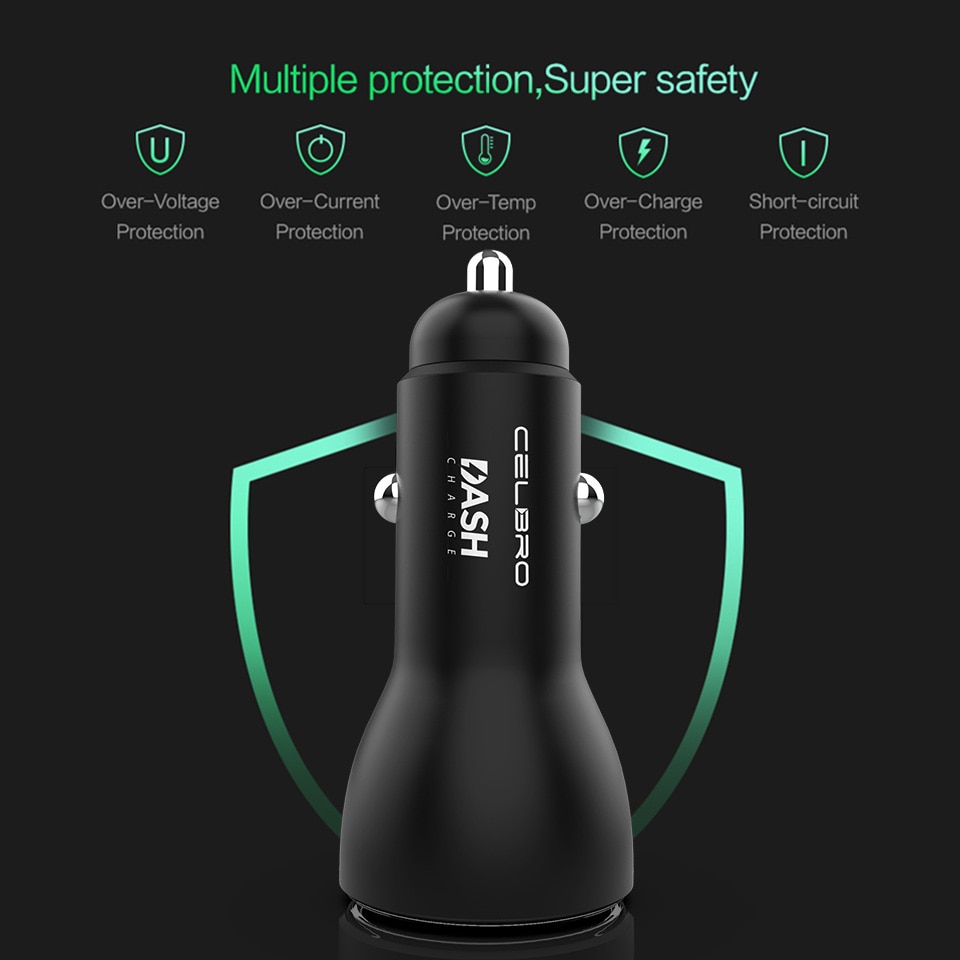 Warp Dash Charge Usb Car Charger for OnePlus 8 Pro 7T 7 One Plus 7T Original Metal Dual Usb Auto Charger Quick Fast Car Charging