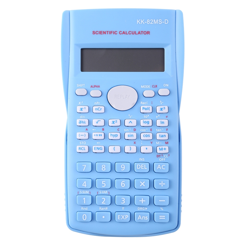 Cute Mini Calculator School Engineering Science Student Fixed Calculation Tool A0KB: Blue