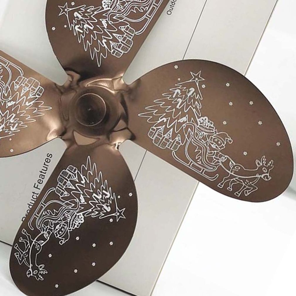 Light Fireplace Fan for Christmas Wood Burning Real Power Fireplace Small Fan Energy Saving Thermal Heater Fireplace Parts