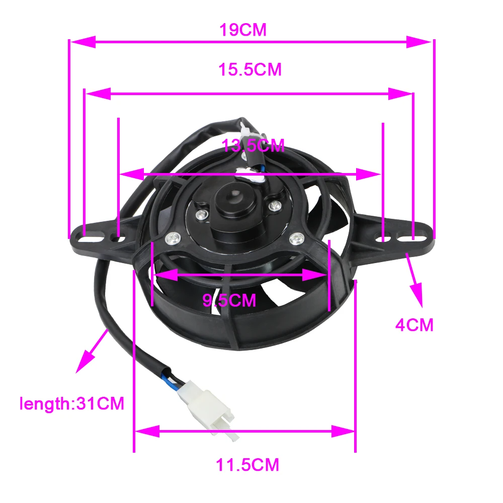 Enfriador de aceite para motor, radiador Universal automático, 200cc, 250cc para ATV, Quad, Kart, Motocross, piezas de motocicleta, ventilador de refrigeración