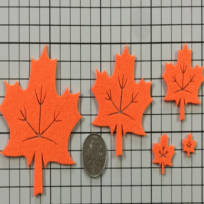 20pcs 4 sizes Maple Leaf DIY Decorative kindergarten leafs kids garden Patch applique leaves handmade non-woven handcraft Felt