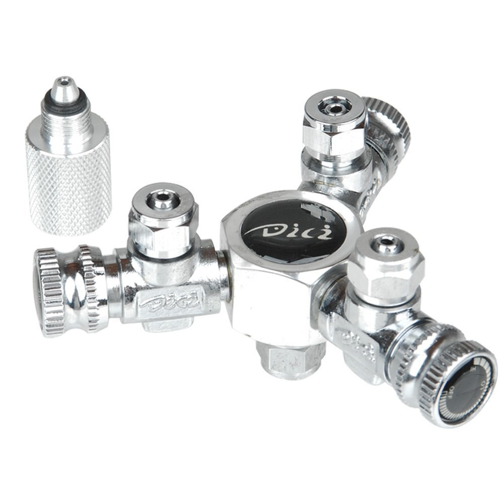 6 outlet double outlet output Aquarium CO2 Regulator, 2 way, 3 way, 4 way, 5 way, 6 way splitter +: 3 way