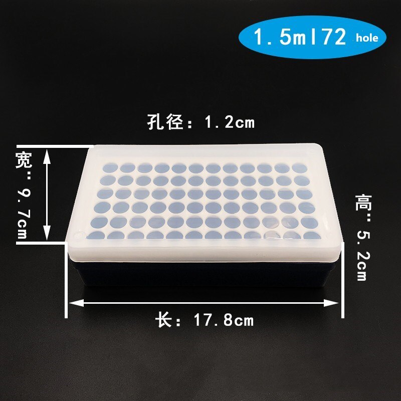 Boîte en plastique de 0.2ml-5ml, pour centrifugeuse, laboratoire, pour tubes de PCR, pour échantillons: 1.5ml-72hole